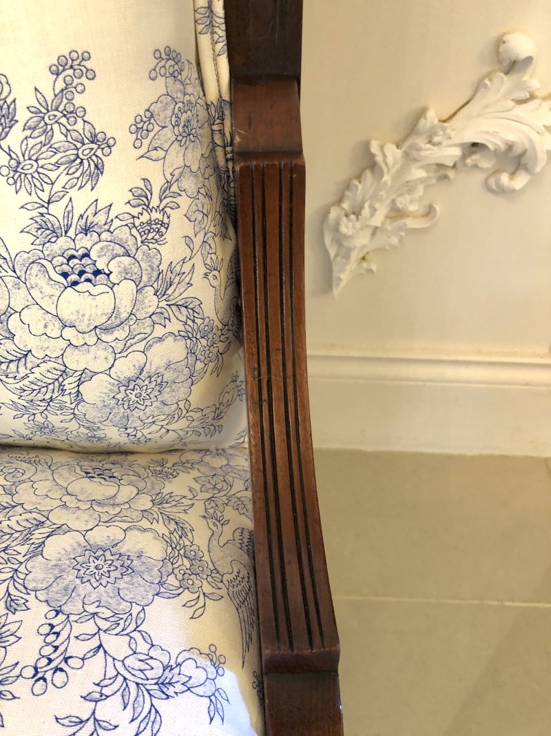 Antique Carved Walnut Ladies Chair - Image 9